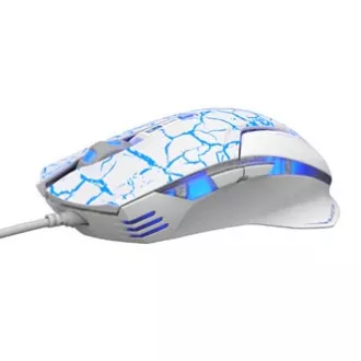 E-blue Mazer Pro egér vezetékes, fehér-kék, 2500DPI
