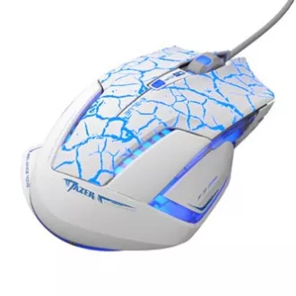 E-blue Mazer Pro egér vezetékes, fehér-kék, 2500DPI