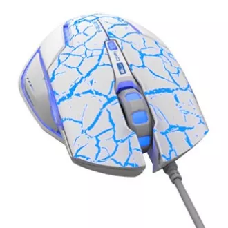 E-blue Mazer Pro egér vezetékes, fehér-kék, 2500DPI