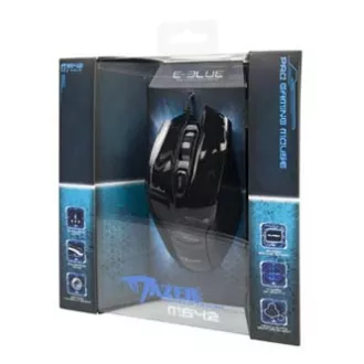 E-blue Mazer egér vezetékes, fekete, 2500DPI