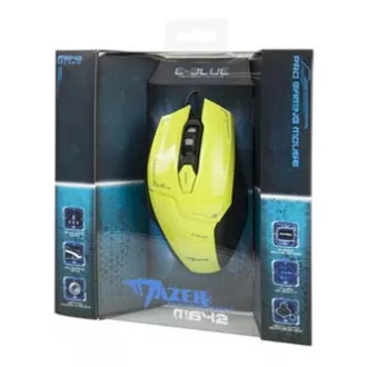 E-blue Mazer vezetékes egér, zöld, 2500DPI, ELADÓ