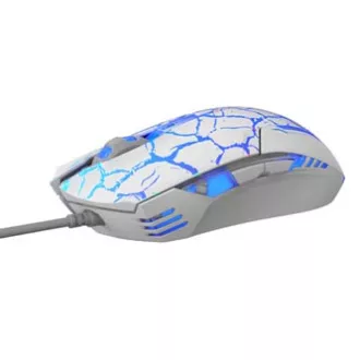 E-blue Cobra egér vezetékes, fehér-kék, 2500DPI, e-box