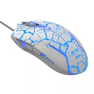 E-blue Cobra egér vezetékes, fehér-kék, 2500DPI, e-box