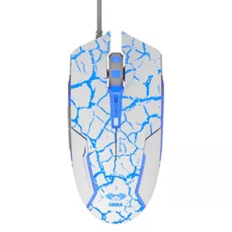 E-blue Cobra egér vezetékes, fehér-kék, 2500DPI, e-box