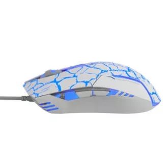 E-blue Cobra egér vezetékes, fehér-kék, 2500DPI, e-box