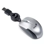 Genius Micro Traveler V2 egér vezetékes, ezüst, 1200DPI