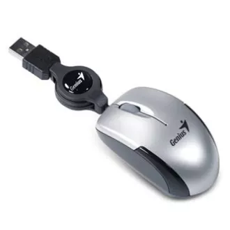 Genius Micro Traveler V2 egér vezetékes, ezüst, 1200DPI