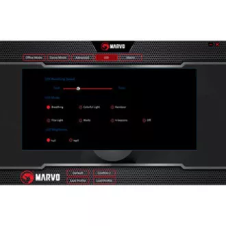 Marvo M519 egér vezetékes, fekete, 12000DPI