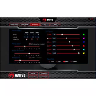 Marvo M519 egér vezetékes, fekete, 12000DPI