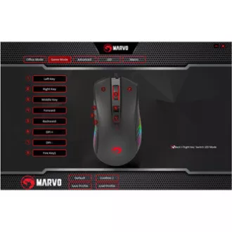 Marvo M519 egér vezetékes, fekete, 12000DPI