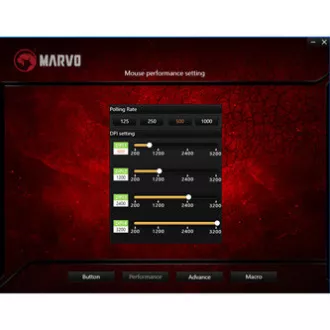 Marvo M359 egér vezetékes, fekete, 3200DPI