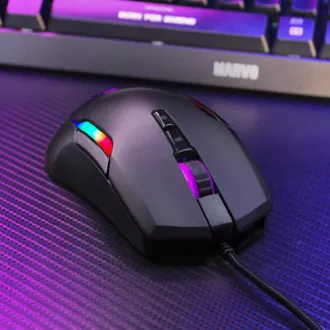 Marvo G945 egér vezetékes, fekete, 10000DPI