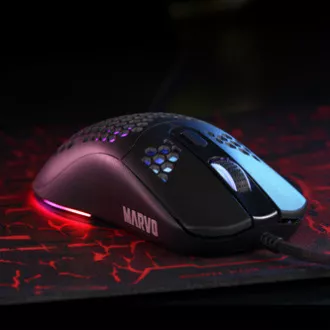 Marvo G925 egér vezetékes, fekete, 12000DPI
