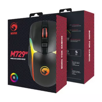 Marvo M729W PRO vezeték nélküli egér, fekete, 8000DPI