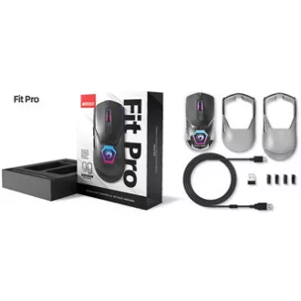 Vezeték nélküli egér, Marvo Fit Pro G1, szürke, optikai, 19000DPI