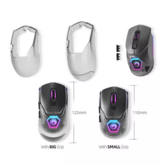 Vezeték nélküli egér, Marvo Fit Pro G1, szürke, optikai, 19000DPI