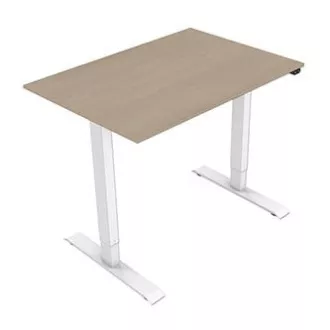 Munkaasztal, elektromosan állítható magasságú, 75x120cm, 500 mm-es tartomány, fehér, 70 kg teherbírású, ergo Munkaasztal, elektromosan állítható magasságú, 75x120cm, 500 mm-es tartomány, fehér, 70 kg teherbírású, ergo