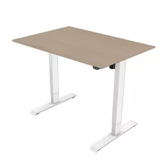 Munkaasztal, elektromosan állítható magasságú, 75x120cm, 500 mm-es tartomány, fehér, 70 kg teherbírású, ergo Munkaasztal, elektromosan állítható magasságú, 75x120cm, 500 mm-es tartomány, fehér, 70 kg teherbírású, ergo