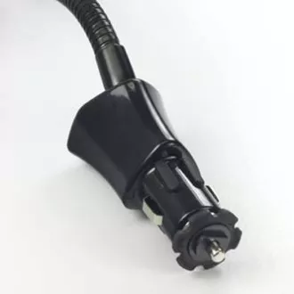 Tartó mobiltelefonhoz, PDA, GPS Logo csuklós, autóhoz, állítható szélességű, fekete, műanyag, USB adapterrel 1,5 A, fekete, mobiltelefonhoz