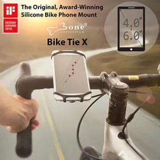 Mobiltelefon-tartó Bone Bike Tie X, kerékpárhoz, állítható méret, fekete, 4-6