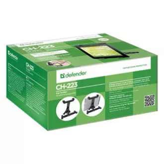 Tablet tartó Defender kartámasz tartó, autó, CH-223, fekete, műanyag, 1kg, puha oldalsó fogantyúk, fekete, tablet