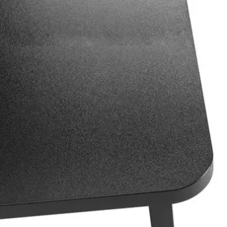 Monitorállvány, billentyűzetrekesz, gyors összeszerelés, fekete, acél, forgácslap, 20 kg teherbírás, Powerton, ergo