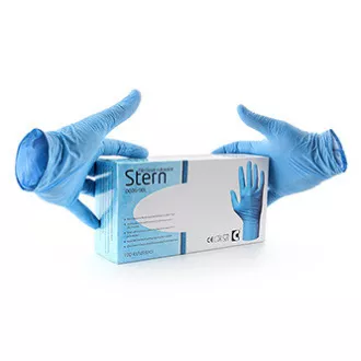Egyszer használatos kesztyű 7"/S, kék, 100db, nitril, Stern