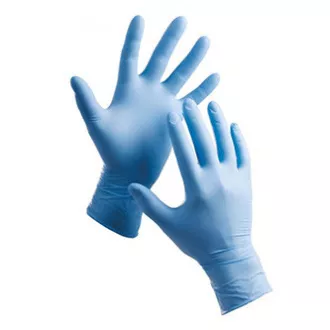 Eldobható kesztyű 8"/M, kék, 100db, nitril, Stern