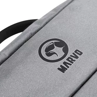 Laptop hátizsák 15.6", BA-03, szürke nejlon, USB töltőcsatlakozó, Marvo, ELADÓ