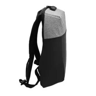 Laptop hátizsák 15,6", NB008, fekete/szürke poliészter/polietilén/nylon, nem könnyen ellopható, ELADÓ