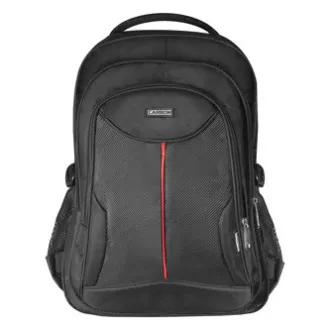 Laptop hátizsák 15,6", Carbon, fekete poliészter, vízálló aljjal és oldalzsebekkel, Defender