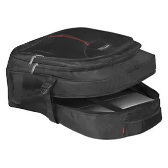 Laptop hátizsák 15,6", Carbon, fekete poliészter, vízálló aljjal és oldalzsebekkel, Defender