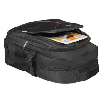Laptop hátizsák 15,6", Carbon, fekete poliészter, vízálló aljjal és oldalzsebekkel, Defender