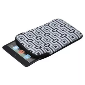 Tablet tok 10.1", geometrikus, fehér neoprén, ELADÓ