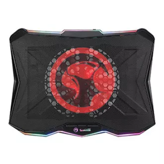Laptop állvány, FN-40, színes háttérvilágítással, ventilátorral, fekete-piros, Marvo, 2 portos hubbal, ELADÓ Laptop állvány, FN-40, színes háttérvilágítással, ventilátorral, fekete-piros, Marvo, 2 portos hubbal, ELADÓ