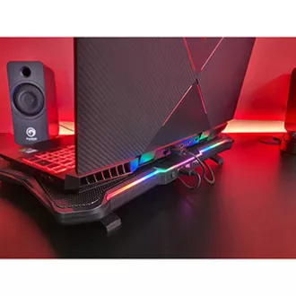Laptop állvány, FN-40, színes háttérvilágítással, ventilátorral, fekete-piros, Marvo, 2 portos hubbal, ELADÓ Laptop állvány, FN-40, színes háttérvilágítással, ventilátorral, fekete-piros, Marvo, 2 portos hubbal, ELADÓ