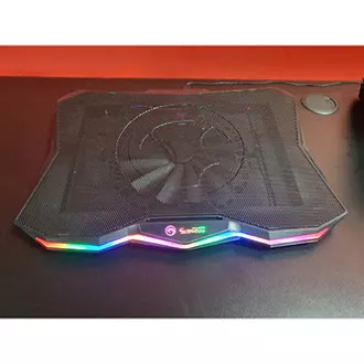 Laptop állvány, FN-40, színes háttérvilágítással, ventilátorral, fekete-piros, Marvo, 2 portos hubbal, ELADÓ Laptop állvány, FN-40, színes háttérvilágítással, ventilátorral, fekete-piros, Marvo, 2 portos hubbal, ELADÓ