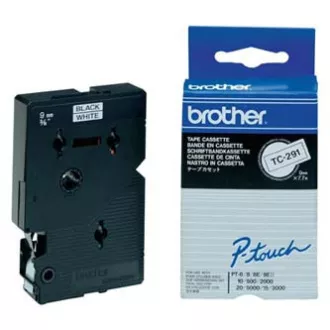 Brother eredeti címkenyomtató szalag, Brother, TC-291, fekete nyomtatás/fehér hátlap, laminált, 7,7m, 9mm Brother eredeti címkenyomtató szalag, Brother, TC-291, fekete nyomtatás/fehér hátlap, laminált, 7,7m, 9mm