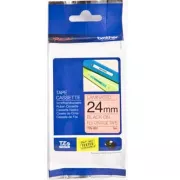 Brother eredeti címkenyomtató szalag, Brother, TZE-B51, fekete nyomtatás/jelző narancssárga hátlap, laminált, 5m, 24mm