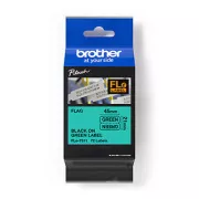Brother eredeti címkenyomtató szalag, Brother, FLE-7511, fekete nyomtatás/zöld hátlap, laminálatlan, 21mm, 45mm x 10.5mm, 72k