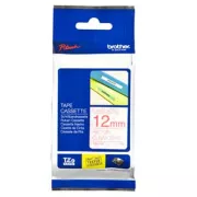 Brother eredeti címkenyomtató szalag, Brother, TZE-132, piros nyomtatás/áteresztő hátlap, laminált, 8m, 12mm