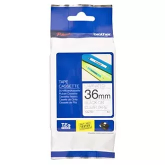 Brother eredeti címkenyomtató szalag, Brother, TZE-161, fekete nyomtatás/áteresztő hátlap, laminált, 8m, 36mm