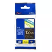 Brother eredeti címkenyomtató szalag, Brother, TZE-334, arany nyomtatás/fekete hátlap, laminált, 8m, 12mm