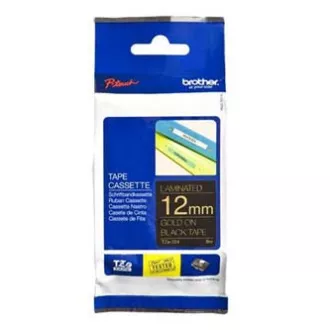 Brother eredeti címkenyomtató szalag, Brother, TZE-334, arany nyomtatás/fekete hátlap, laminált, 8m, 12mm Brother eredeti címkenyomtató szalag, Brother, TZE-334, arany nyomtatás/fekete hátlap, laminált, 8m, 12mm