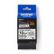 Brother eredeti címkenyomtató szalag, Brother, TZE-S131, fekete nyomtatás/áteresztő hátlap, laminált, 8m, 12mm, extrém adh