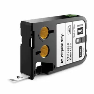 Dymo eredeti címkenyomtató szalag, Dymo, 1868751, fekete nyomtatás/fehér hátlap, 7m, 12mm, XTL vinyl univerzális Dymo eredeti címkenyomtató szalag, Dymo, 1868751, fekete nyomtatás/fehér hátlap, 7m, 12mm, XTL vinyl univerzális