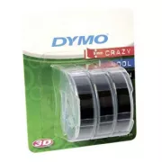 Dymo eredeti címkenyomtató szalag, Dymo, S0847730, fekete hátlap, 3m, 9mm, 3D, 1 buborékcsomagolás/3 db
