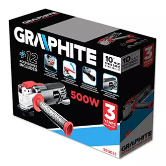 Többcélú köszörű Graphite 59G025, elektromos (kábeles), 230V, 500W, 21000osc./min, 2,8° Többcélú köszörű Graphite 59G025, elektromos (kábeles), 230V, 500W, 21000osc./min, 2,8°