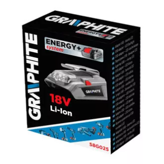 USB akkumulátortöltő és zseblámpa, 18V, Energy , Grafit