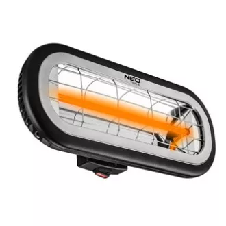 Infravörös fűtő NEO TOOLS 90-032, 2000W, IP55, Alacsony káprázás, sárga lámpa, raktárak és építkezések padlójának és területeinek fűtésére.